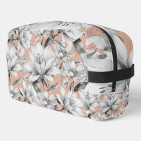 Botanische zwarte witte roos gouden glitter bloeme