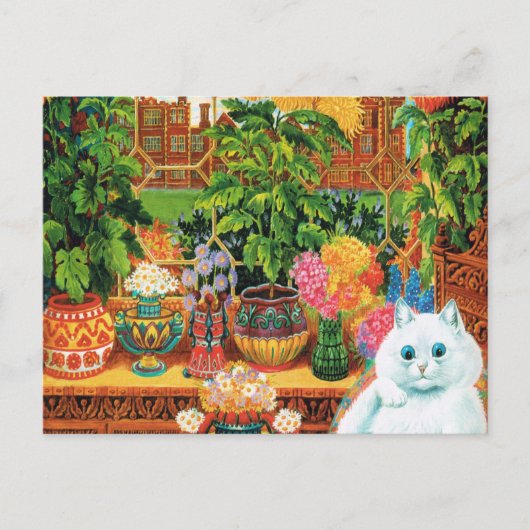 Botanist Cat van Louis Wain Briefkaart (Voorkant)