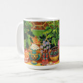 Botanist Cat van Louis Wain Koffiemok (Voorkant links)