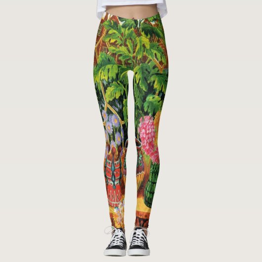 Botanist Cat van Louis Wain Leggings (Voorkant)