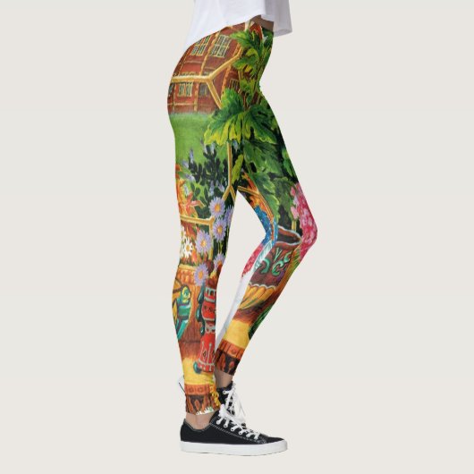 Botanist Cat van Louis Wain Leggings (Rechts)