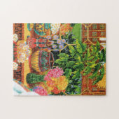 Botanist Cat van Louis Wain Legpuzzel (Horizontaal)