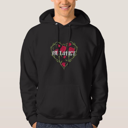 Botanist Heart Roos Botany Gardener Hoodie (Voorkant)