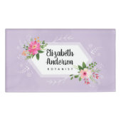 Botanist waterverf floral boho naambadge (Voorkant)