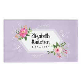 Botanist waterverf floral boho naambadge