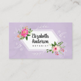 Botanist waterverf floral boho visitekaartje