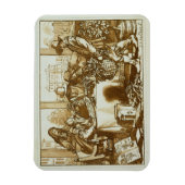 Botanisten die planten onderzoeken (litho) magneet (Verticaal)