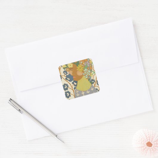 Botany Beauty Vierkante Sticker (Envelop)