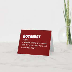 Botany Expert Grappige Definitie Bedankkaart