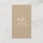 Botany Florist Greenery Floral Designer Kraft Visitekaartje (Achterkant)