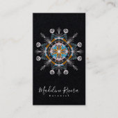 Botany Florist Yoga Boho Mandala Visitekaartje (Voorkant)