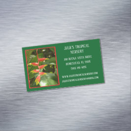 Botany Green Plant Nursery Tropische Planten Magnetisch Visitekaartje