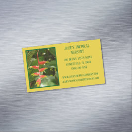 Botany Green Plant Nursery Tropische Planten Magnetisch Visitekaartje