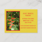 Botany Green Plant Nursery Tropische Planten Visitekaartje (Voorkant)