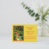 Botany Green Plant Nursery Tropische Planten Visitekaartje (Staand voorkant)