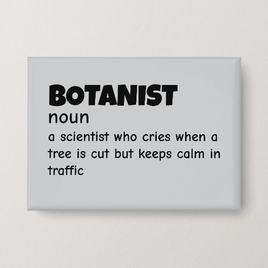 Botany Nerd Grappige Definitie Button (Voorkant)