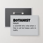 Botany Nerd Grappige Definitie Button (Voorkant / Achterkant)