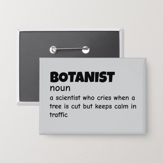 Botany Nerd Grappige Definitie Button (Voorkant / Achterkant)