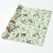 Botany patroon 1 cadeaupapier (Uitgerold)