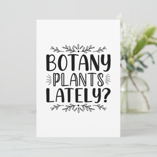 Botany Plants Lately Bedankkaart (Staand voorkant)