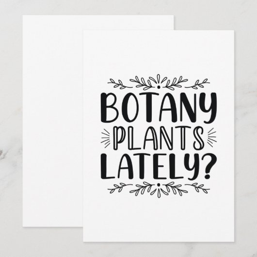 Botany Plants Lately Bedankkaart (Voorkant / Achterkant)