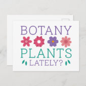 Botany Plants Lately Briefkaart (Voorkant / Achterkant)