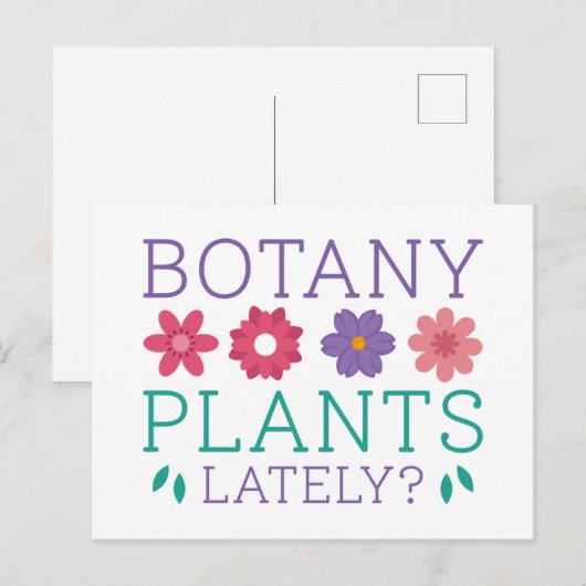 Botany Plants Lately Briefkaart (Voorkant / Achterkant)