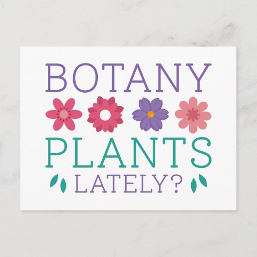 Botany Plants Lately Briefkaart (Voorkant)