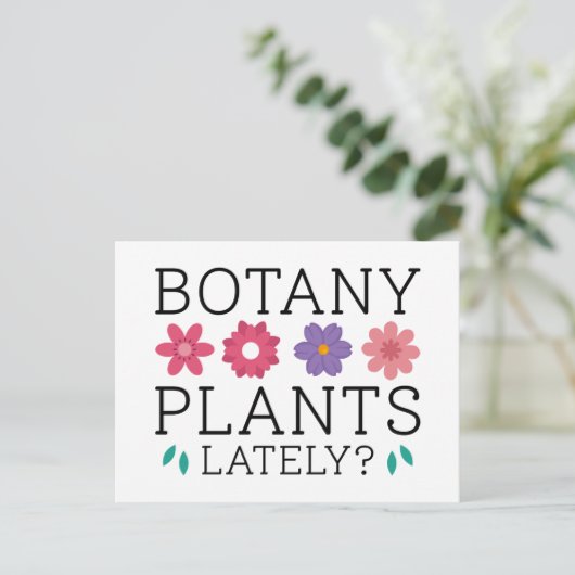 Botany Plants Lately Briefkaart (Staand voorkant)