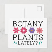 Botany Plants Lately Briefkaart (Voorkant / Achterkant)