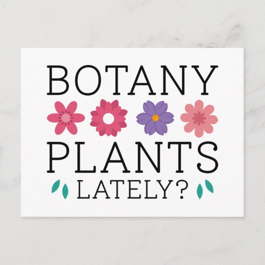 Botany Plants Lately Briefkaart (Voorkant)