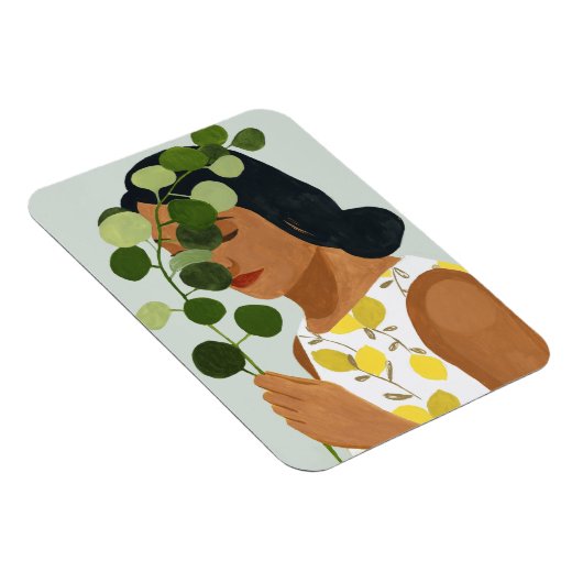 Botany Portret - Vrouw met Greenery Magneet (Rechterzijde)