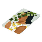 Botany Portret - Vrouw met Greenery Magneet (Linkerzijde)