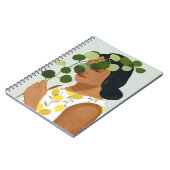 Botany Portret - Vrouw met Greenery Notitieboek (Linkerzijde)