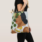 Botany Portret - Vrouw met Greenery Tote Bag (Dichtbij)