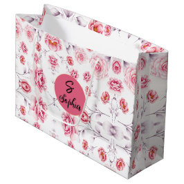 Botany roze Peony Vingtage floreel patroon uniek Groot Cadeauzakje