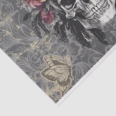 Botany Skull Floral Decoupage Tissuepapier (Detail)