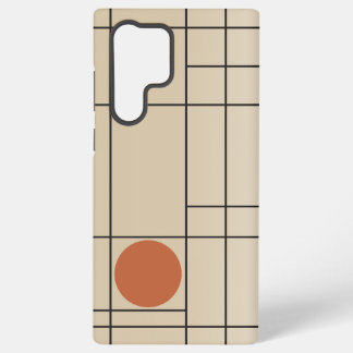 Botdrift nr. 1 Beige + Terracotta Geometrische Kun Samsung Galaxy Hoesje