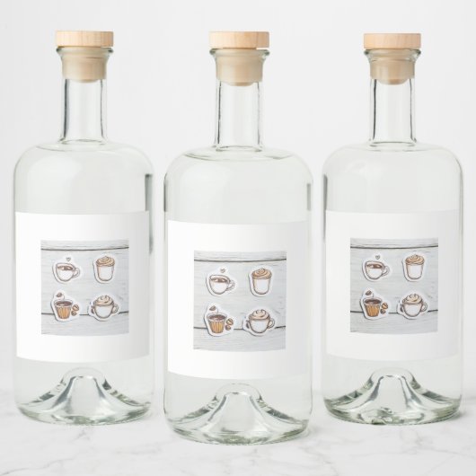 botella con tazas likeurfles etiket (Flessen)