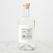 botella con tazas likeurfles etiket (Voorkant)