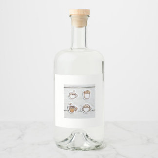botella con tazas likeurfles etiket