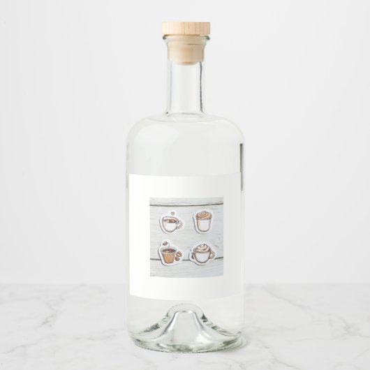 botella con tazas likeurfles etiket (Voorkant)