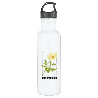 Botella de acero estampado de flor Monterón Waterfles