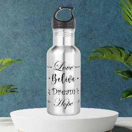 Botella de agua acero inoxidable motivacion love waterfles 