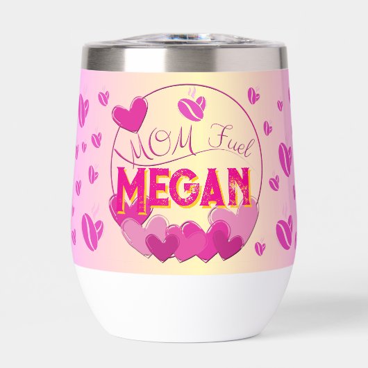 Botella de agua Mom Fuel coffee editable (Voorkant)