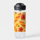 Botella de agua tablas de surf con flores  waterfles (Voorkant)
