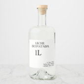 Botella de leche desnatada 1L. Likeurfles Etiket (Voorkant)