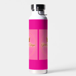 botella personalizada color rosa waterfles