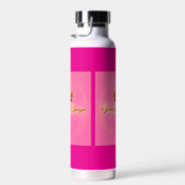 botella personalizada color rosa waterfles (Rechts)