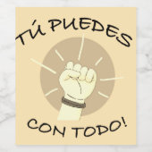 botella vino tu puedes  wijn etiket (Enkel label)